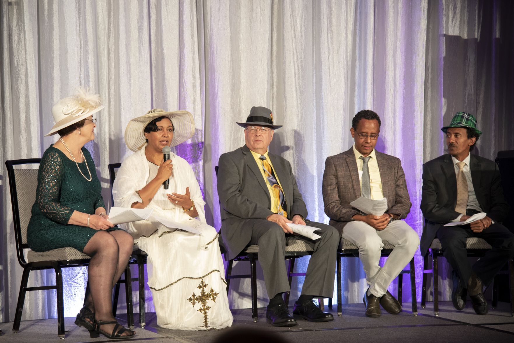 Dignity Period Gala Conversation Panel - Helen Wall, Freweini Mebrahtu, Dr. Lewis Wall, Hayelum Hekonen, Zenawi Zerihun